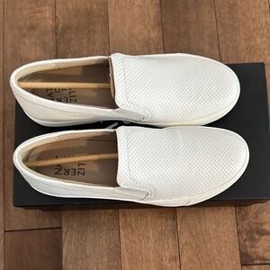 Kenneth Cole White Perforated Slip-On Loafers